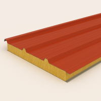 Кровельная сэндвич-панель МВ 100 мм RAL 1014